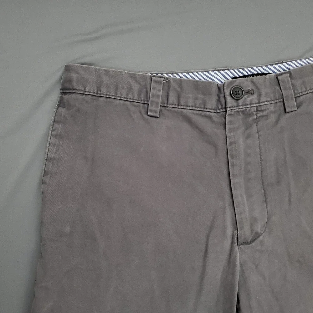 Banana Republic‎ Mens 34 Charcoal Gray Cotton Chino Shorts Casual Solid